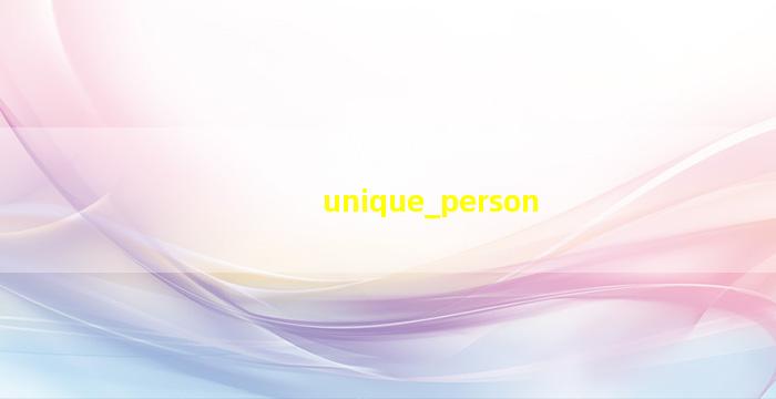 unique_person